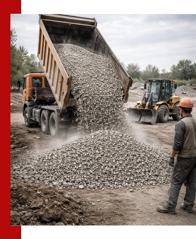 Доставка щебня в Славгороде крупными и мелкими фракциями
