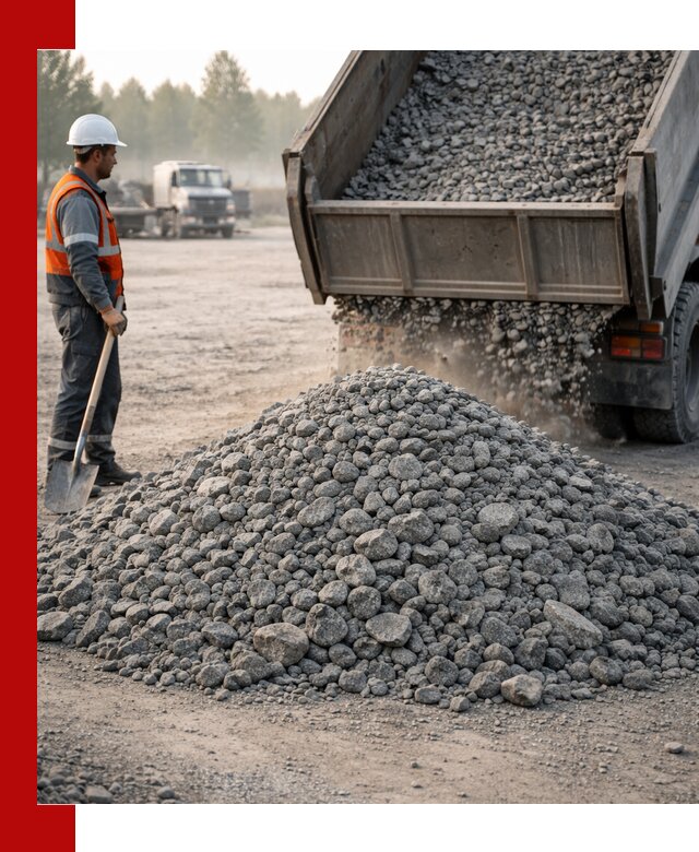 Гранитный щебень фракции 100–201 для строительства в Славгороде