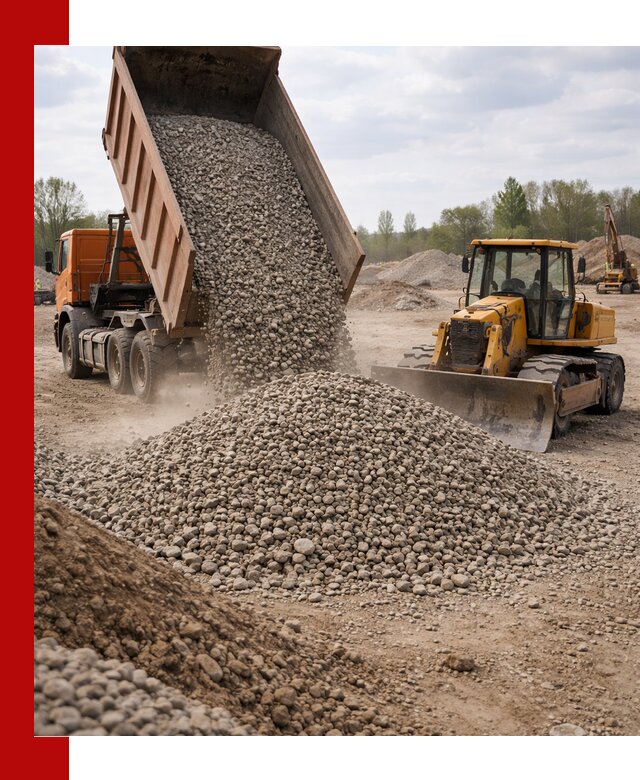 Доставка гравийного щебня фракции 40-70 в Славгороде