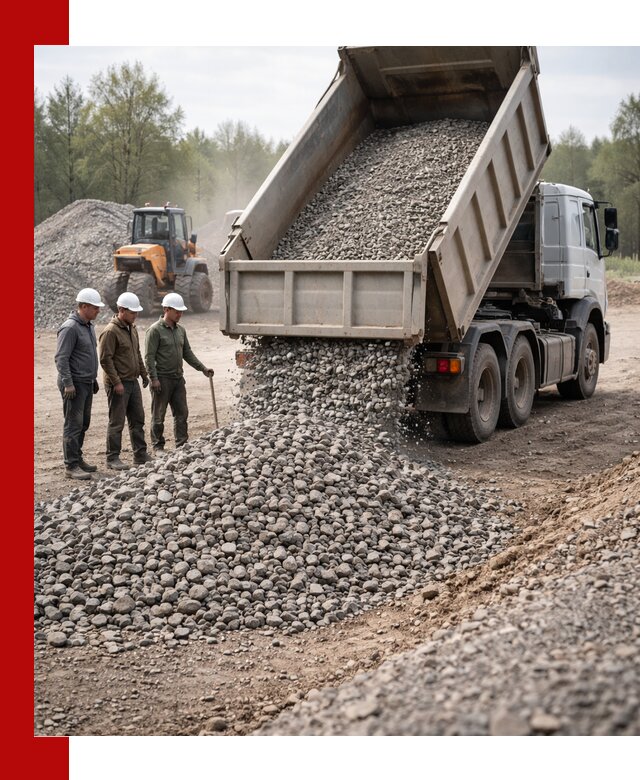 Доставка гравийного щебня фракции 70-120 в Славгороде