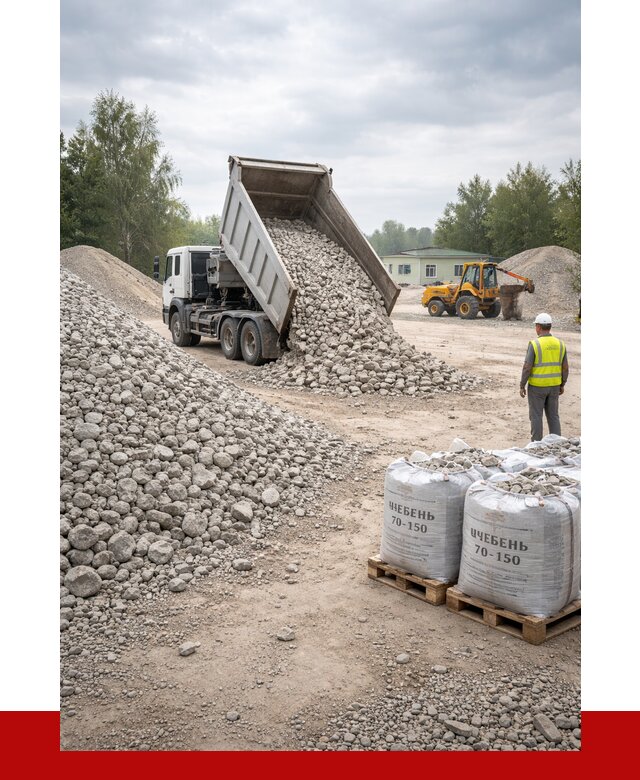 Известняковый щебень фракция 70-150 в Славгороде от 1300 р. | ПРОНЕРУДСлд