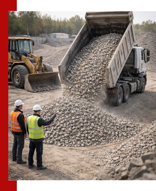 Вторичный щебень фракция 40–70 доставка в Славгороде