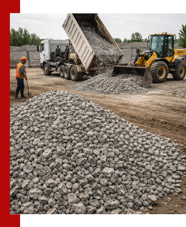 Доставка бетонного щебня фракции 40-70 в Славгороде