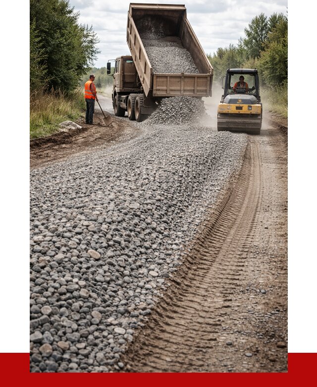 Щебень для отсыпки дороги в Славгороде от 2808 р. ПРОНЕРУДСлд