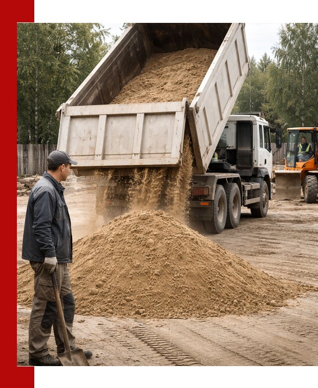 Доставка и продажа песка с разгрузкой в Славгороде