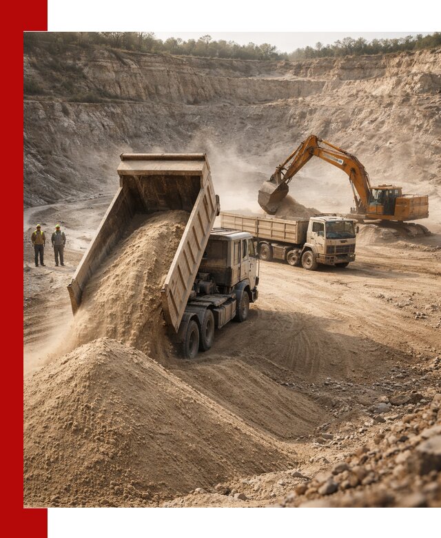 Карьерный песок навалом с доставкой в Славгороде