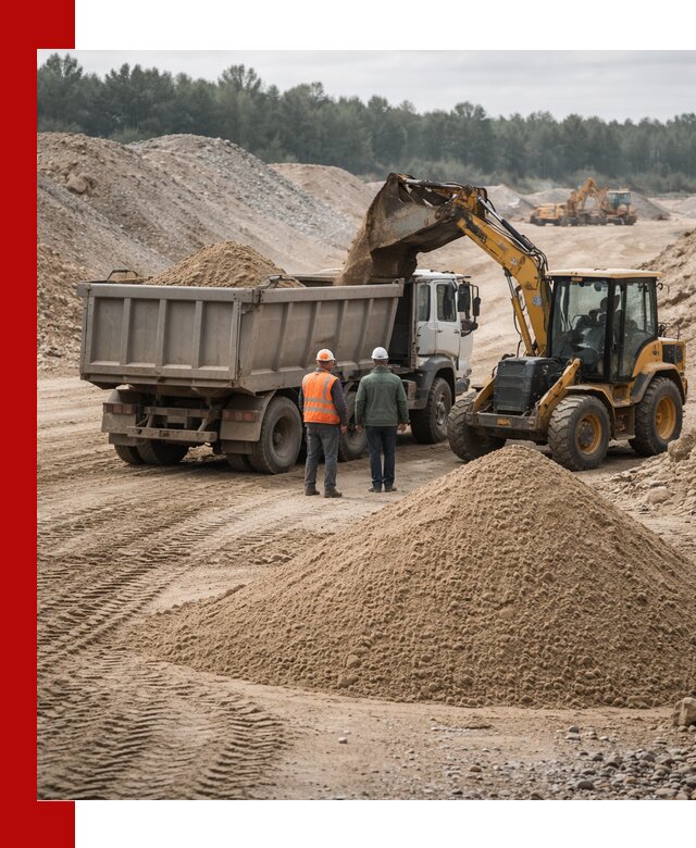 Карьерный среднезернистый песок с доставкой в Славгороде
