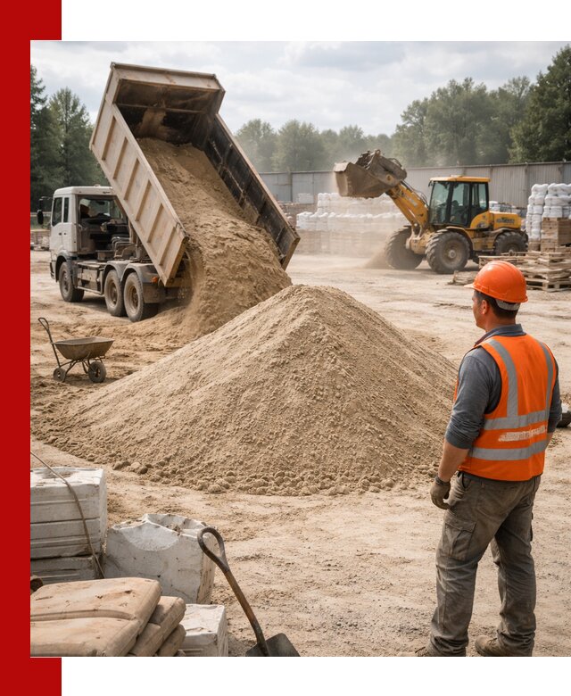 Доставка строительного песка с самосвалом в Славгороде