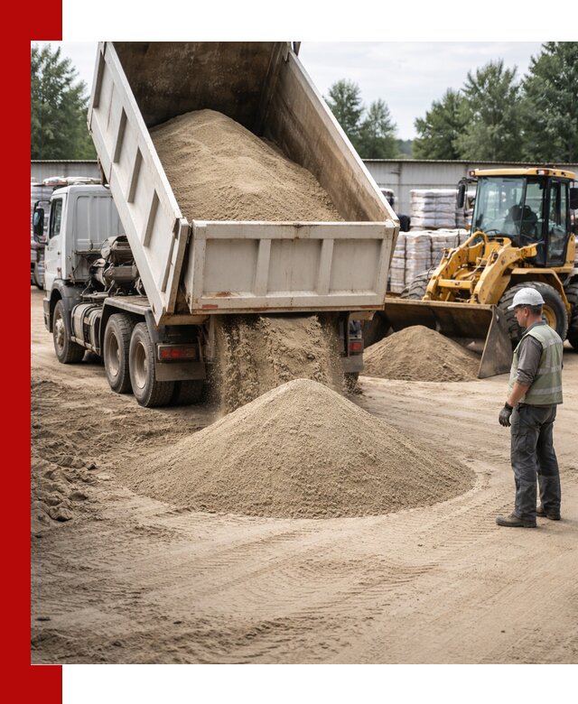 Поставка и доставка песка для бетона в Славгороде