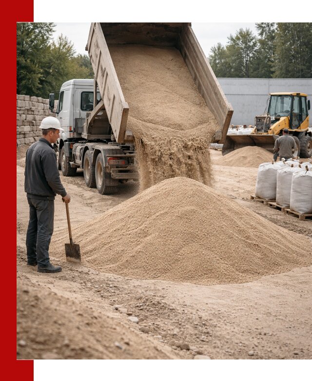 Кварцевый песок фракция 0–3 мм с доставкой в Славгороде