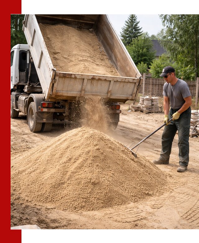 Доставка сухого песка самосвалами в Славгороде
