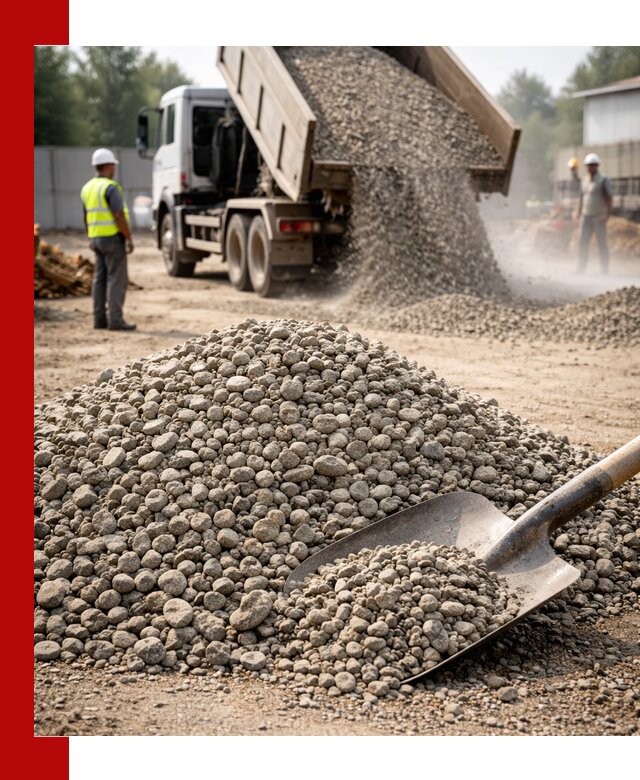 Доставка гравия фракции 20-40 в Славгороде с самосвалами