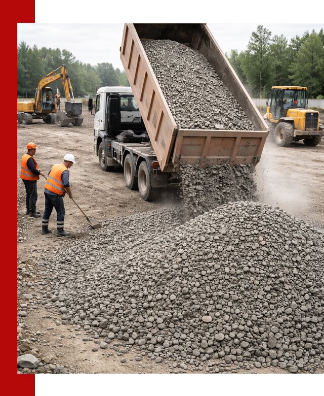 Доставка гравия фракции 40-70 в Славгороде оптом и в розницу