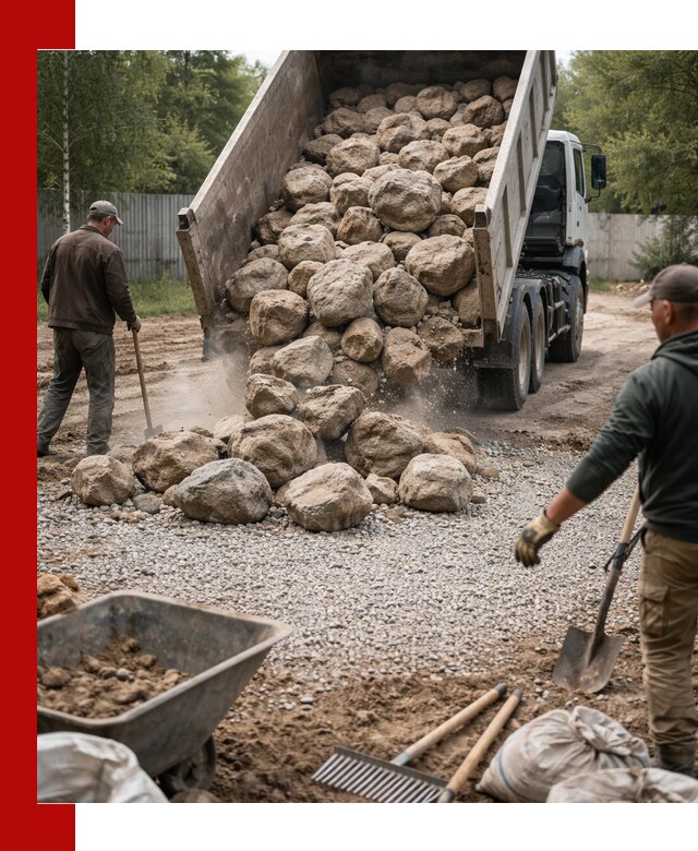 Доставка и укладка булыжника в Славгороде