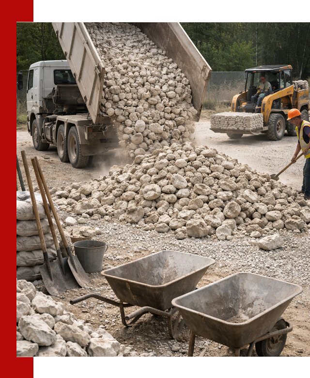 Доставка и продажа бутового известнякового камня в Славгороде