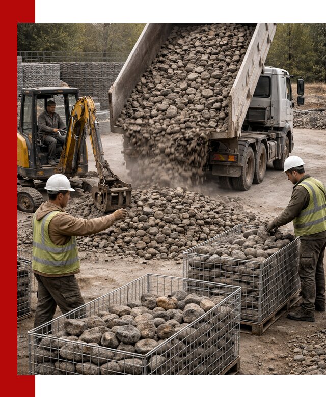 Камень для габионов фракция 100–201 в Славгороде