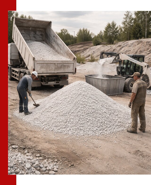 Доставка и продажа белой мраморной крошки в Славгороде