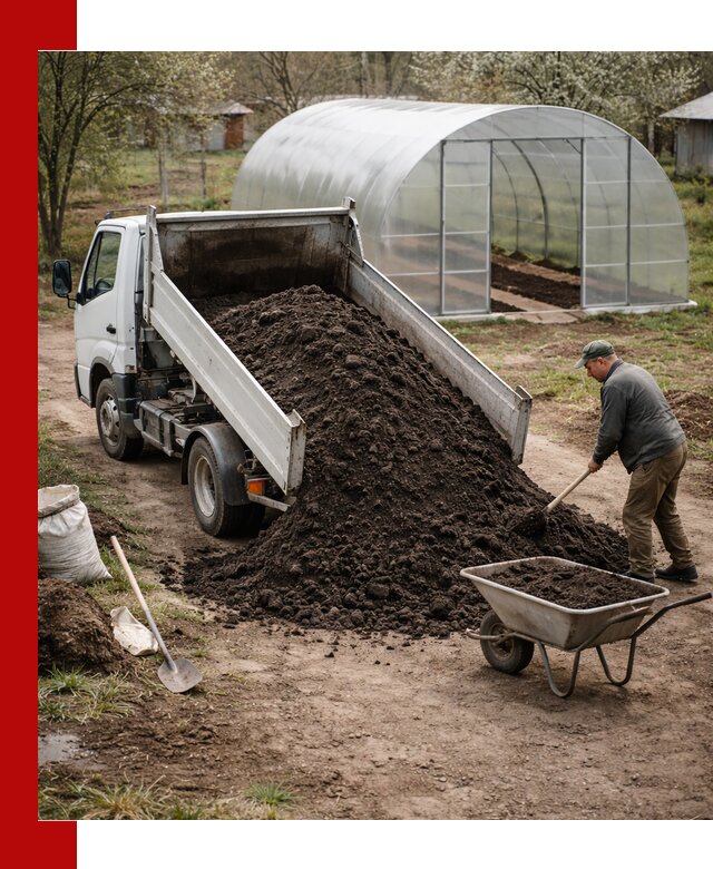 Чернозем для теплицы с доставкой в Славгороде