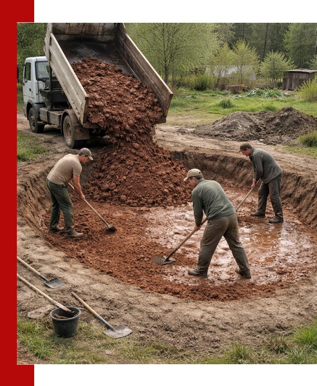 Купить качественную глину для пруда в Славгороде