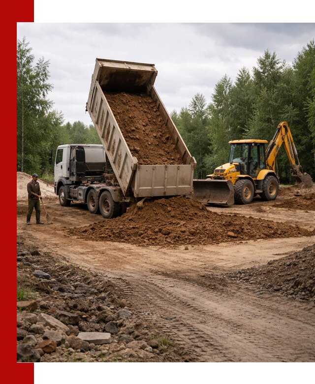 Доставка суглинка самосвалами в Славгороде подсыпка и планировка