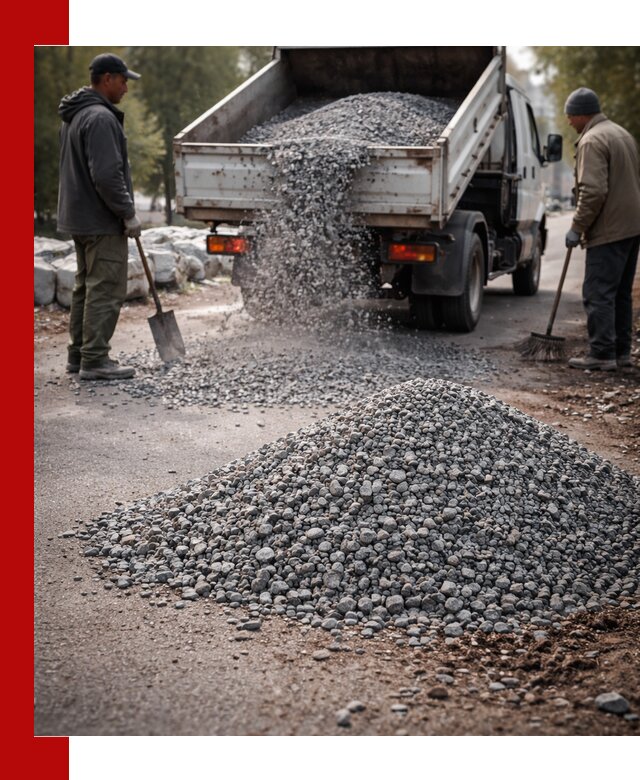 Гранитная крошка для посыпки дорог и тротуаров в Славгороде