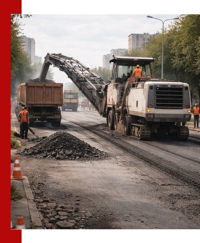 Фрезерованный асфальт в Славгороде — удаление и вывоз старого покрытия