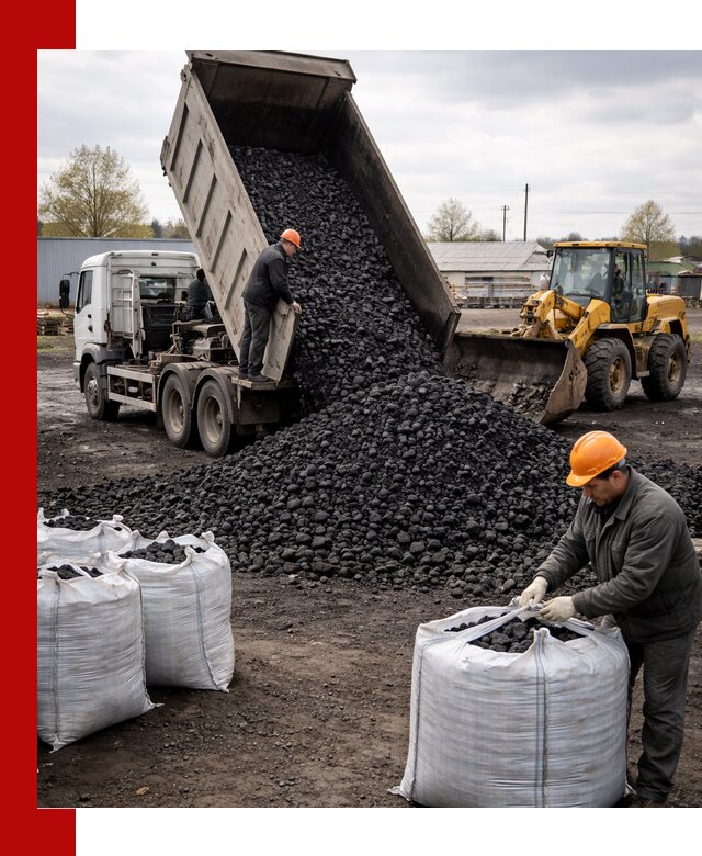 Доставка каменного угля в Славгороде оптом и в розницу
