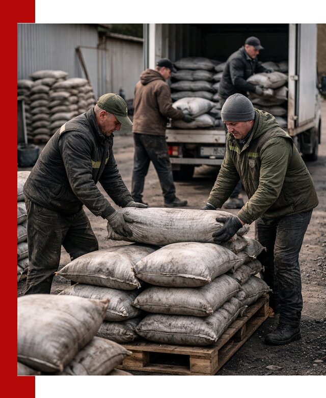 Доставка угля в мешках по выгодным ценам в Славгороде