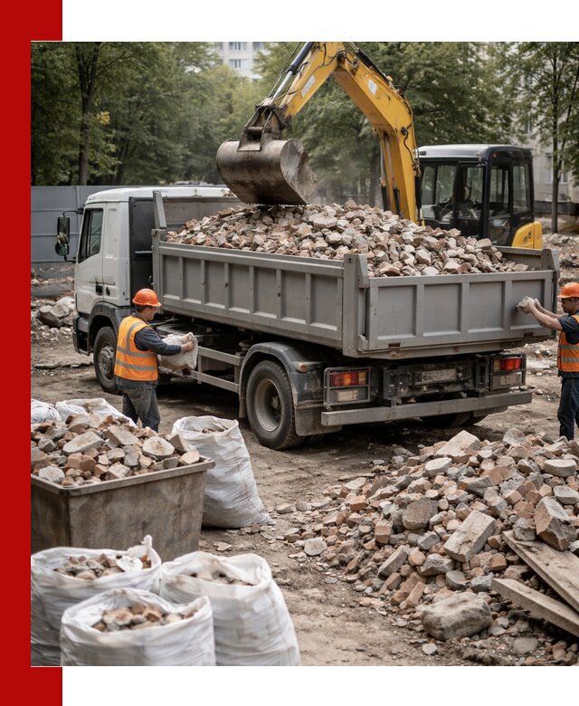 Вывоз строительного мусора в Славгороде с самосвалами и контейнерами